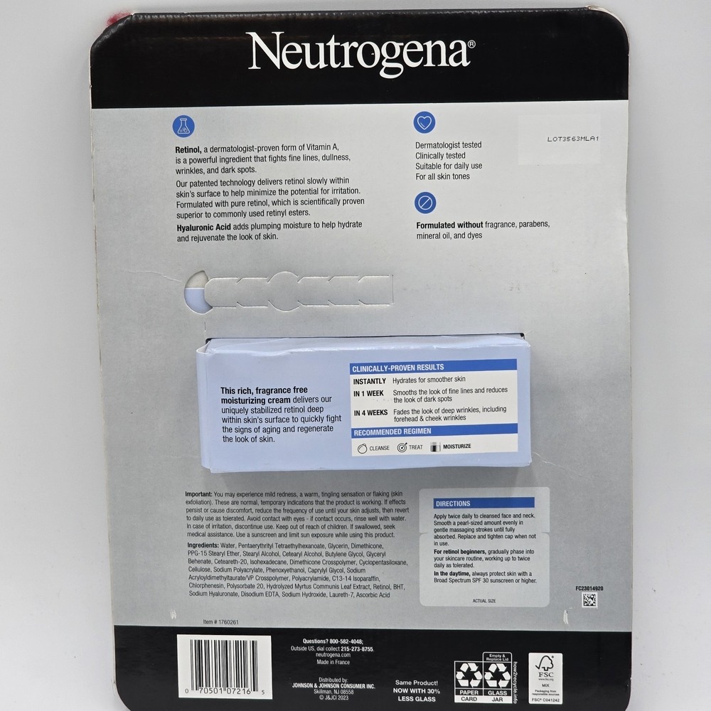 Neutrogena Rapid‎ Wrinkle Repair Retinol Regenerating Cream 1.7 fl oz, 2-pack - Picture 2 of 12